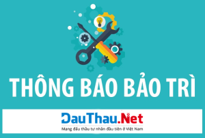 DauThau.Net thông báo bảo trì ngày 05/01